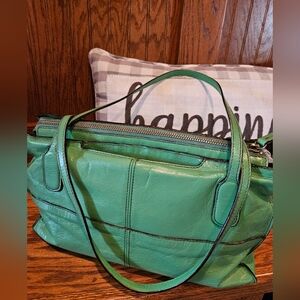 EUC Restored Hobo International Green Leather Women's Shoulder Bag